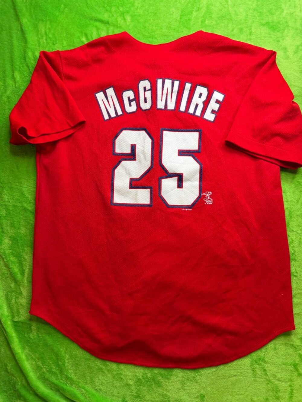 Cardinals McGwire #25 Jersey True Fan Sz L Vtg 1999 MLB Red - Picture 2 of 8